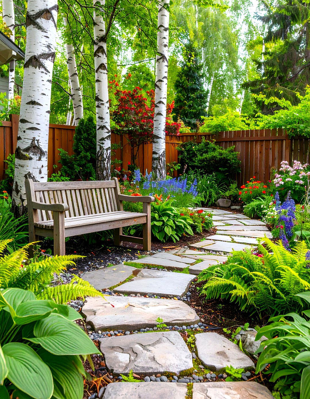 A Rustic Woodland Retreat Front Yard
