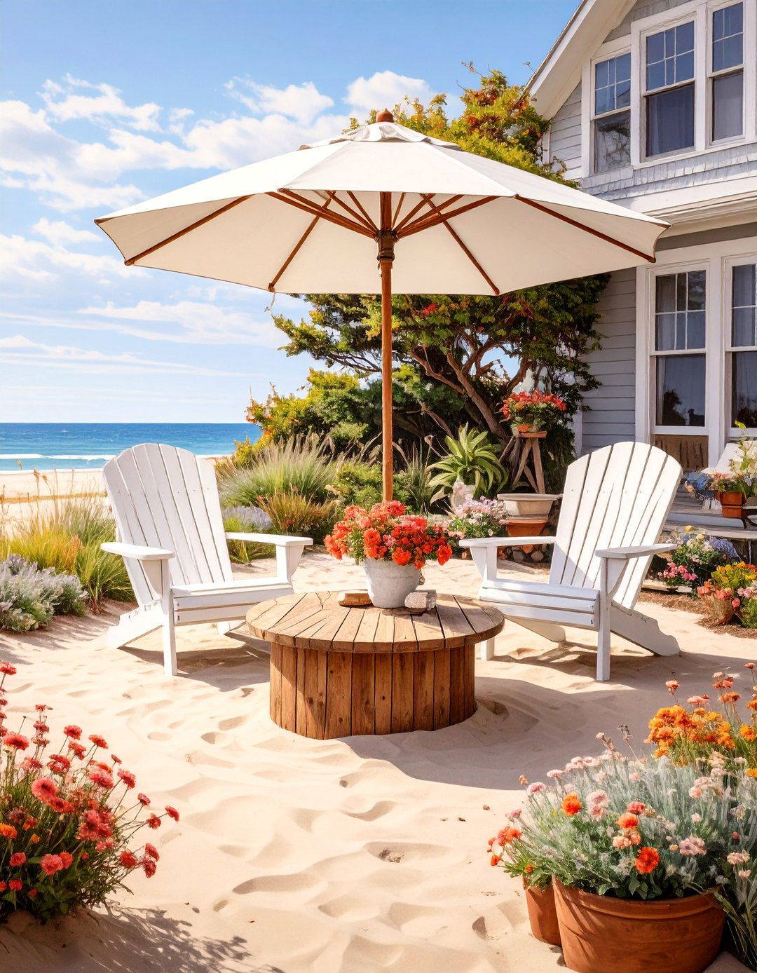 A Sandy Beach Inspired Escape - 30 backyard patio ideas on a budget