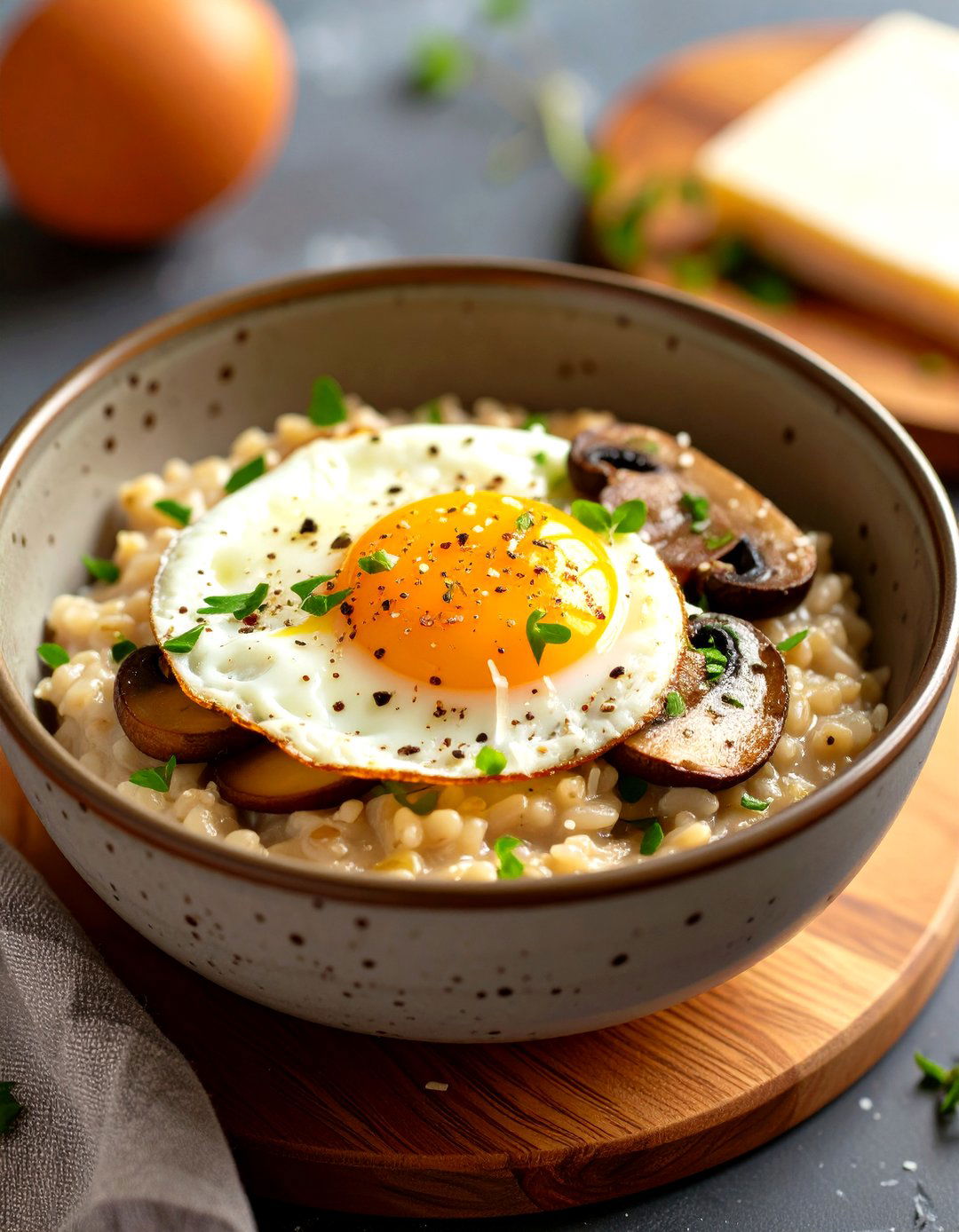 A Savory Oatmeal Bowl - 30 office lunch ideas