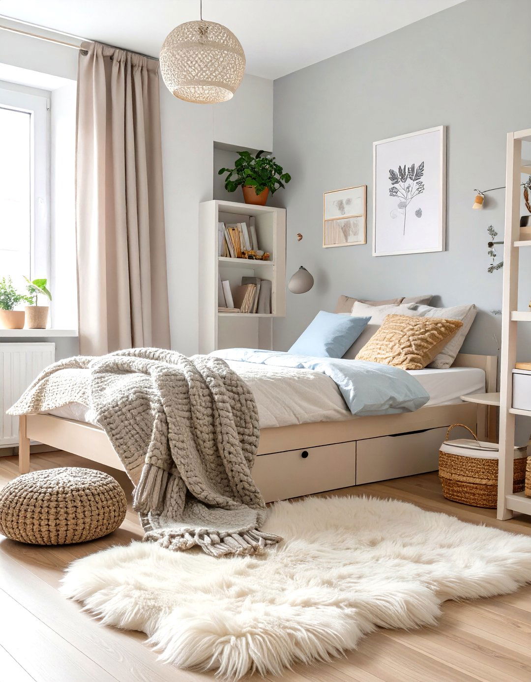 A Scandinavian Comfort Dorm Room - 30 dorm room decorating ideas