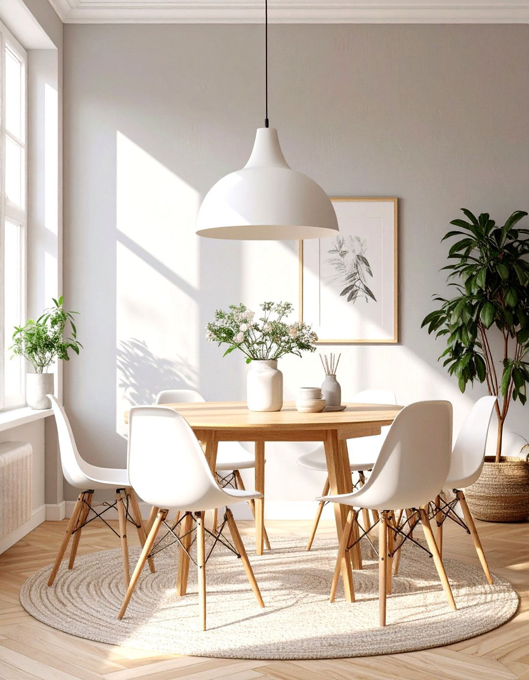 A Scandinavian Dining Area Vignette - 30 interior design sketches ideas