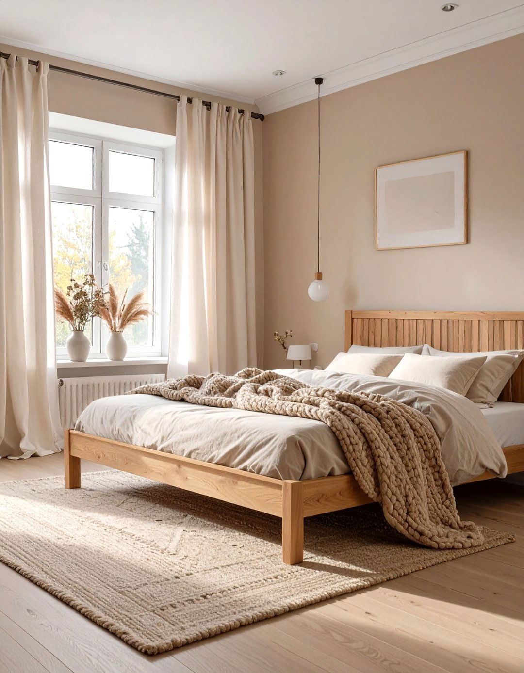 A Scandinavian Inspired Beige Bedroom - 30 modern beige bedroom ideas