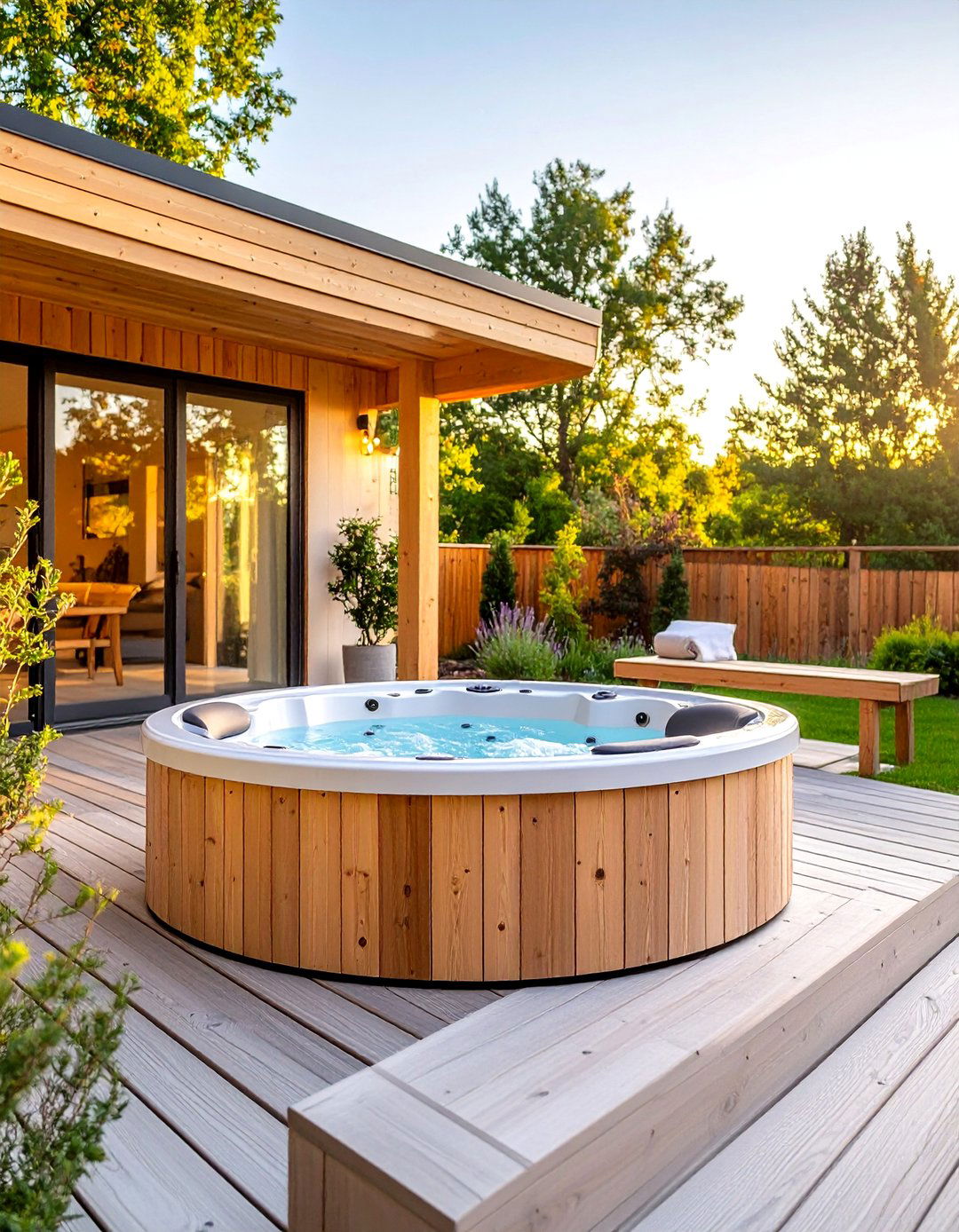 A Scandinavian Inspired Hot Tub Design - 30 backyard hot tub ideas