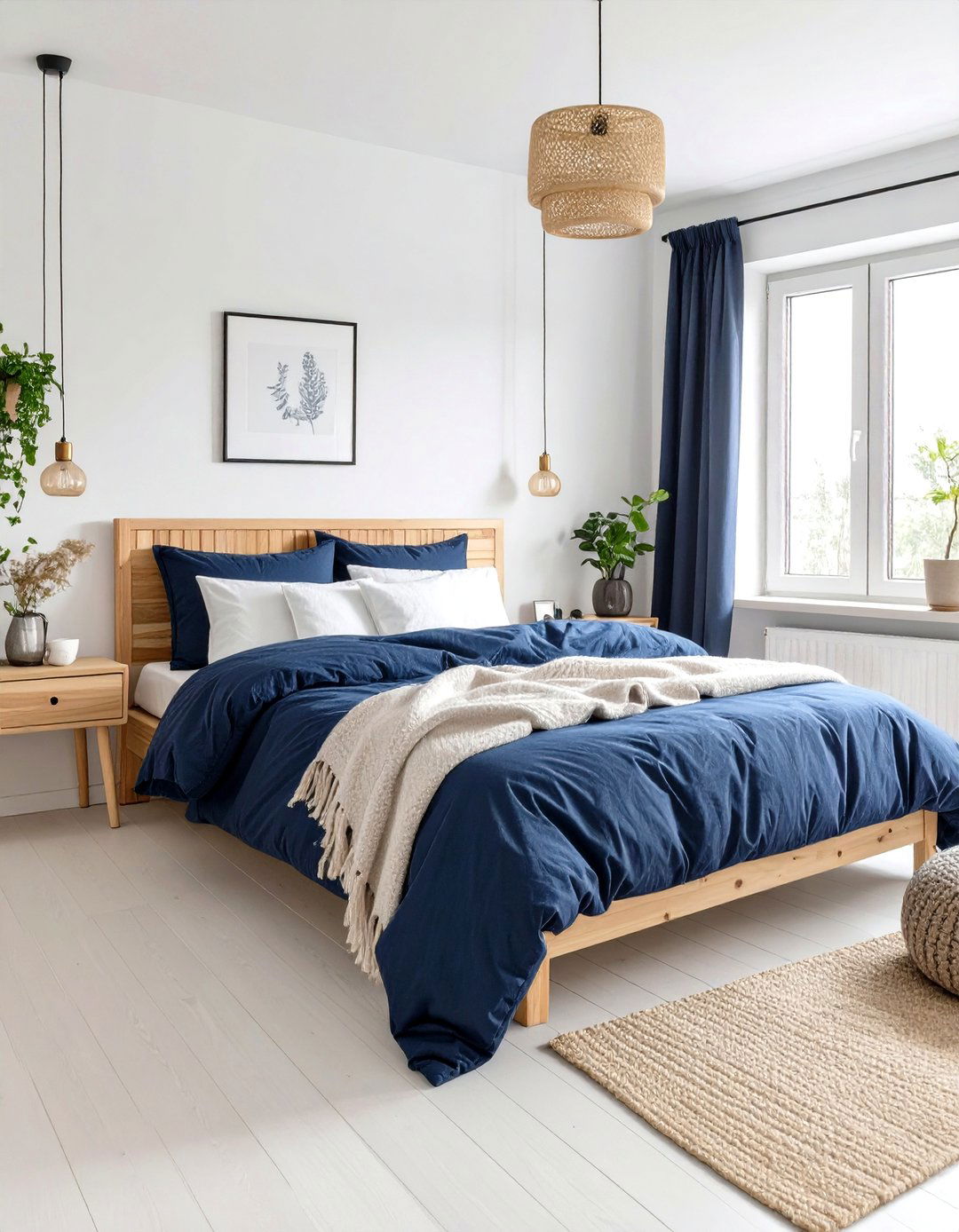 A Scandinavian Navy Bedroom Design - 30 navy bedroom ideas