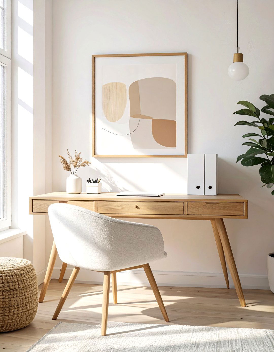 A Scandinavian Simplicity Office Desk - 30 office desk decoration ideas
