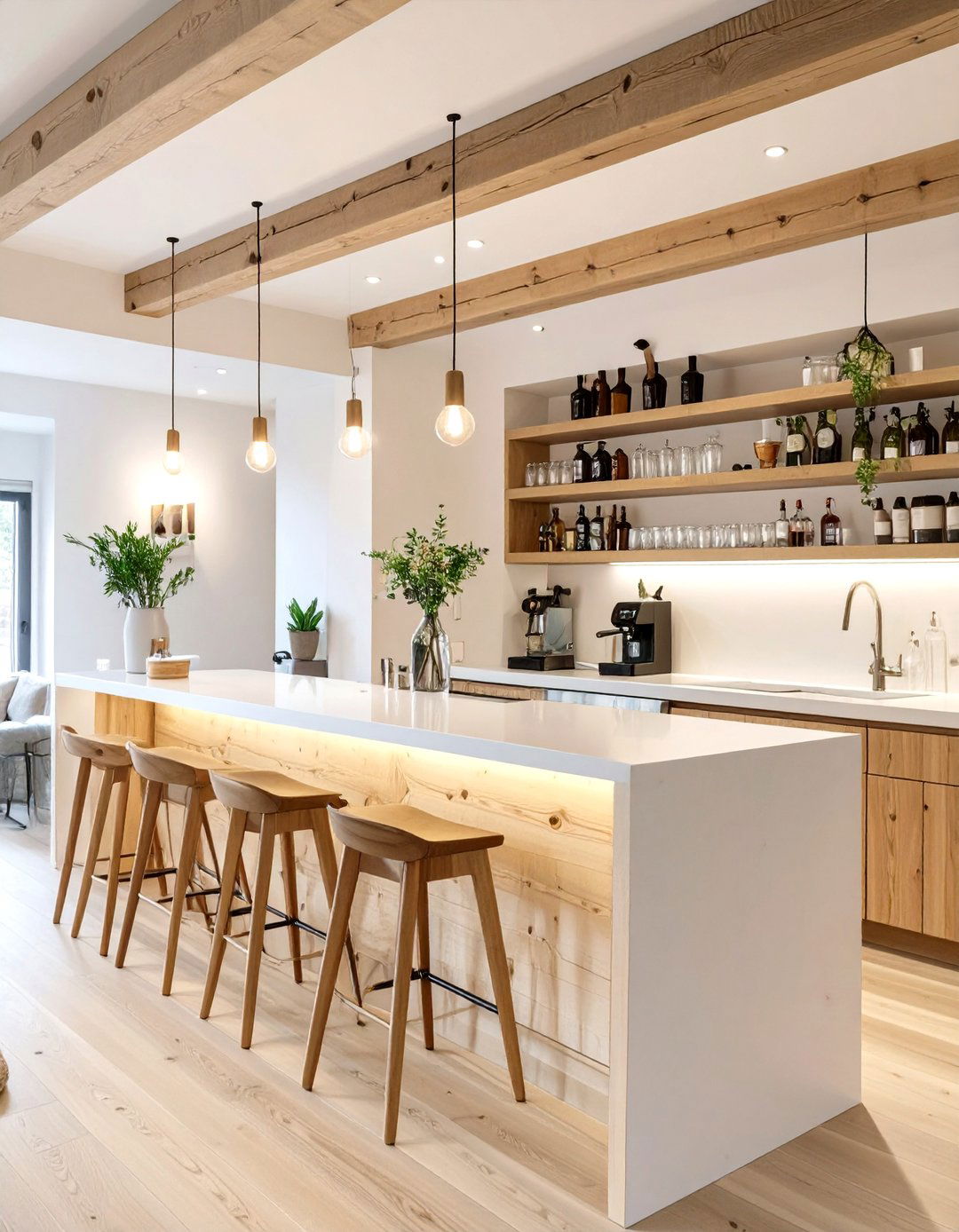 A Scandinavian Style Basement Bar - 30 basement bar designs