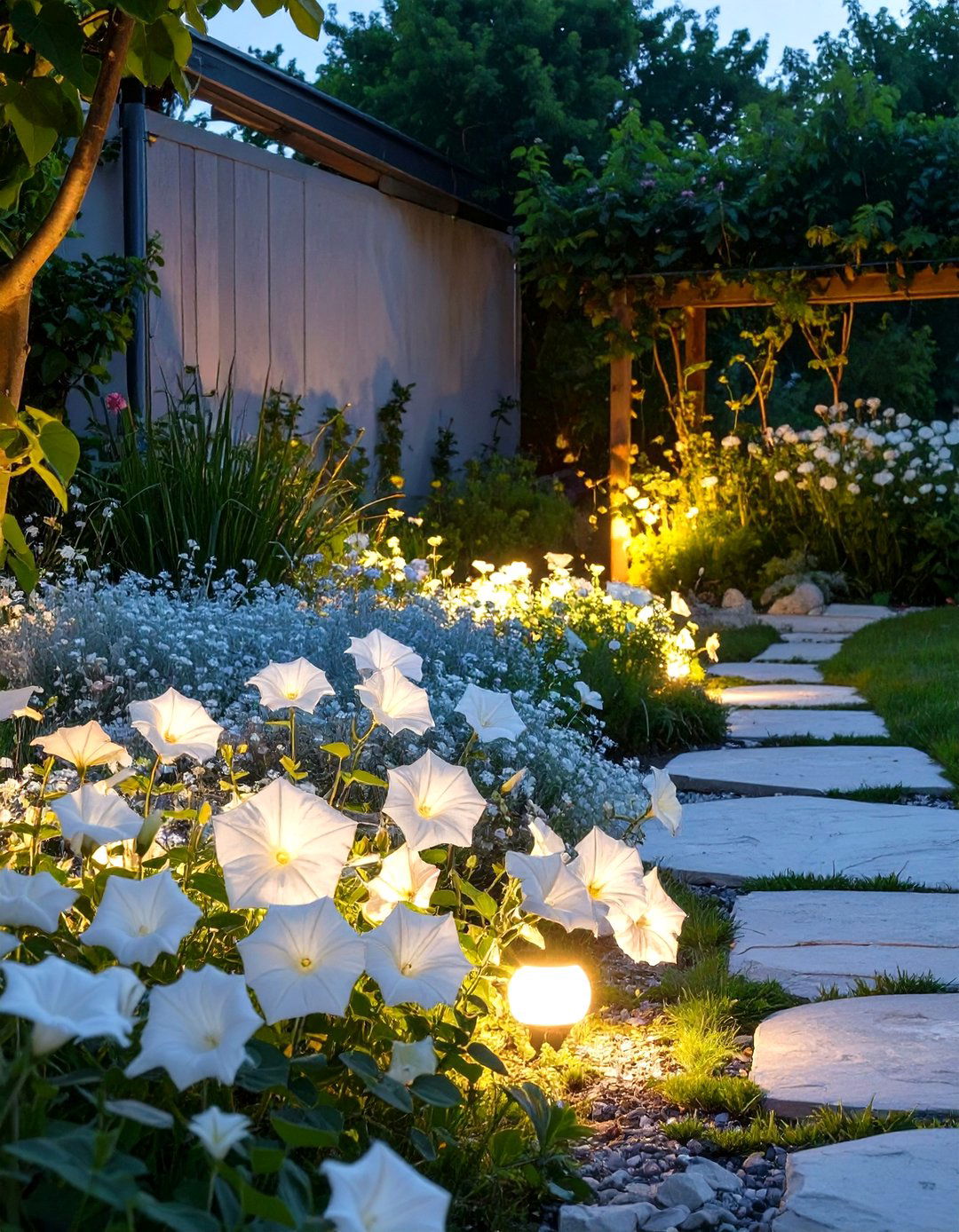 A Scented Moonlight Garden - 30 corner garden ideas