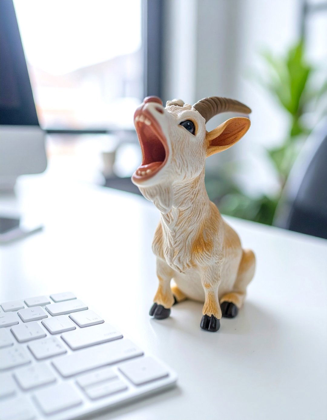 A Screaming Goat Figure - 30 office white elephant gift ideas