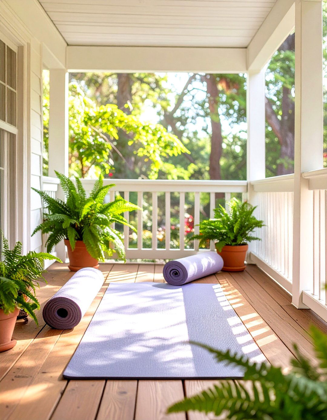 A Screened Porch Yoga and Meditation Space - 30 simple screened in porch ideas