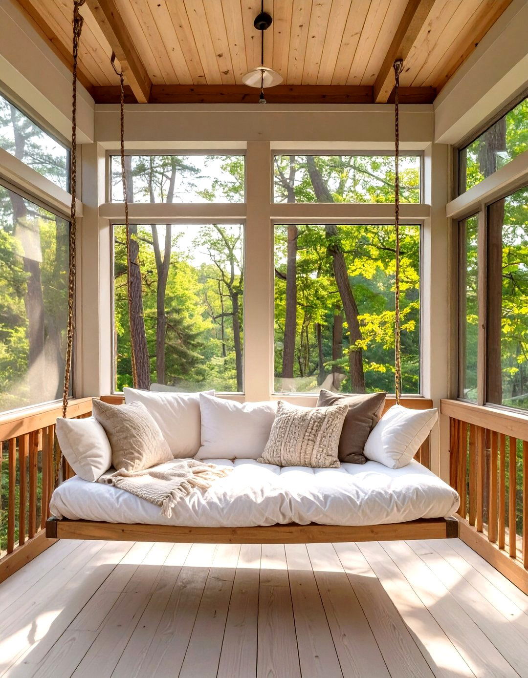 A Screened Sleeping Porch - 30 deck enclosure ideas