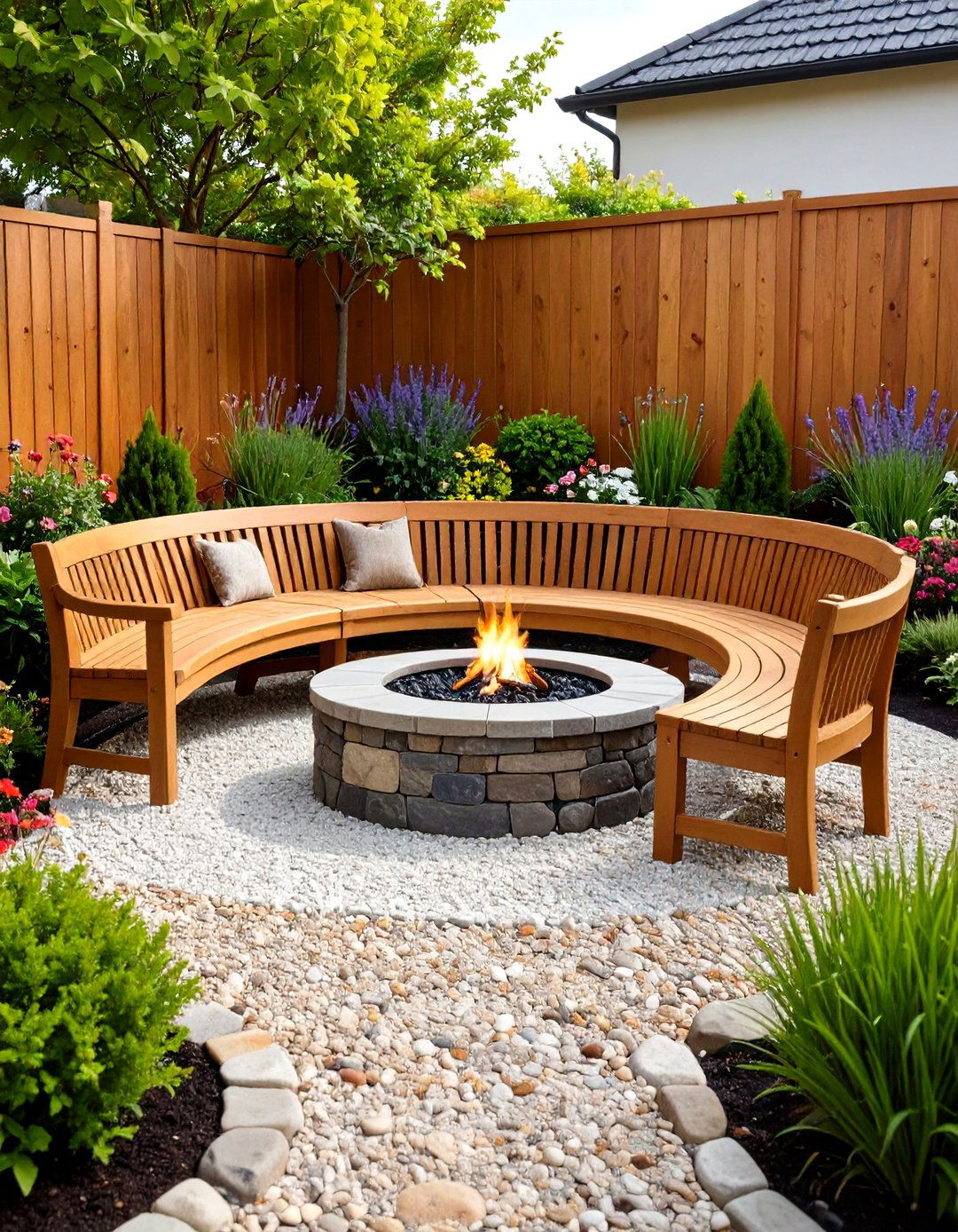 A Sculptural Curved Garden Bench - 30 garden bench ideas