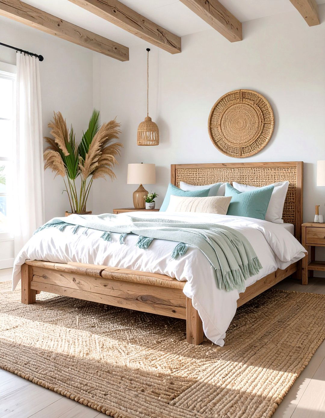 A Seagrass Woven Guest Room - 30 interior design with sustainable materials ideas