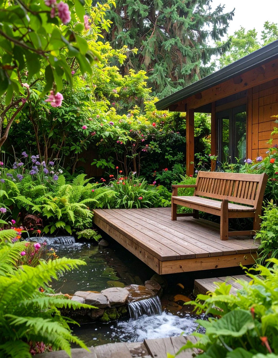 A Secluded Garden Oasis Deck - 30 back yard deck ideas