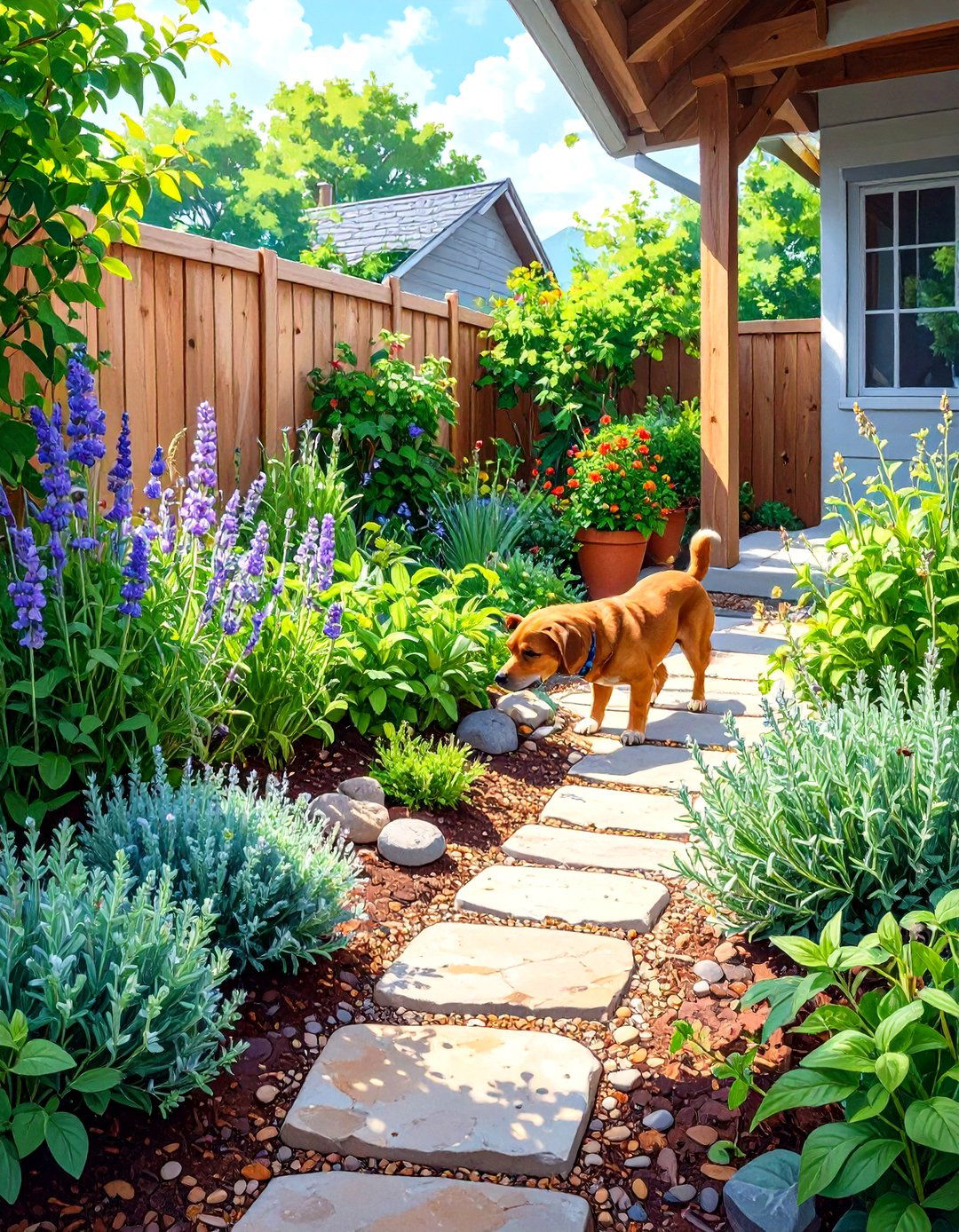 A Sensory Garden for Sniffing - 30 dog friendly backyard ideas on a budget