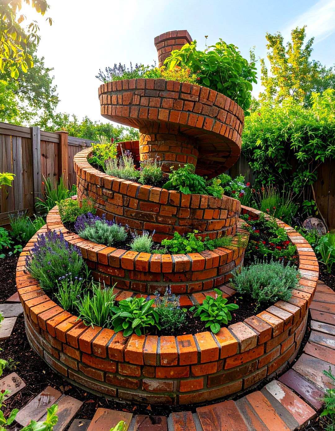 A Sensory Herb Spiral Garden - 30 backyard ideas on a budget