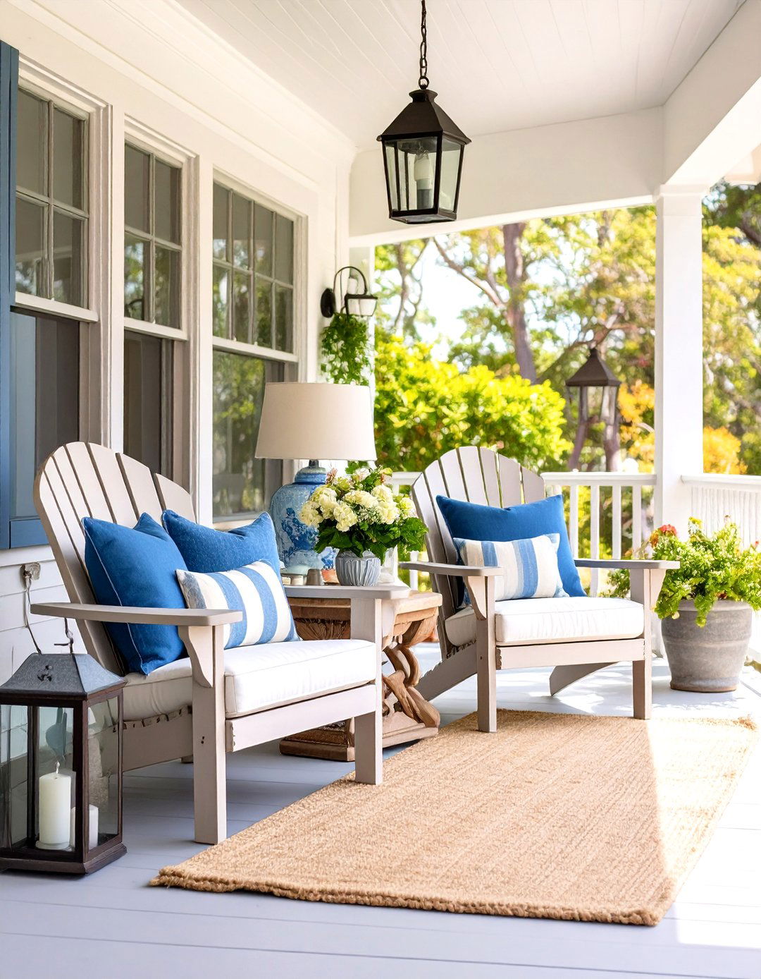 A Serene Coastal Retreat Porch - 30 front porch decorating ideas