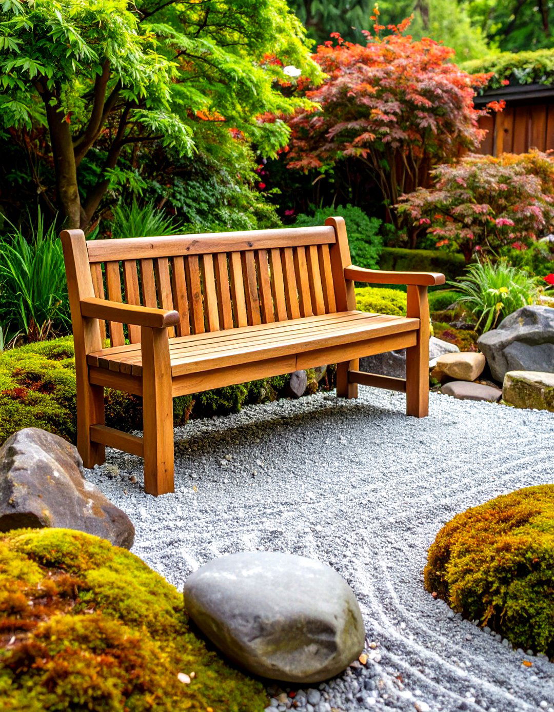 A Serene Japanese Zen Garden Bench - 30 garden bench ideas