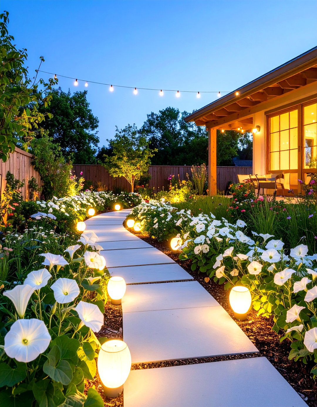 A Serene White Moon Garden for Moths - 30 layout pollinator garden design plans ideas