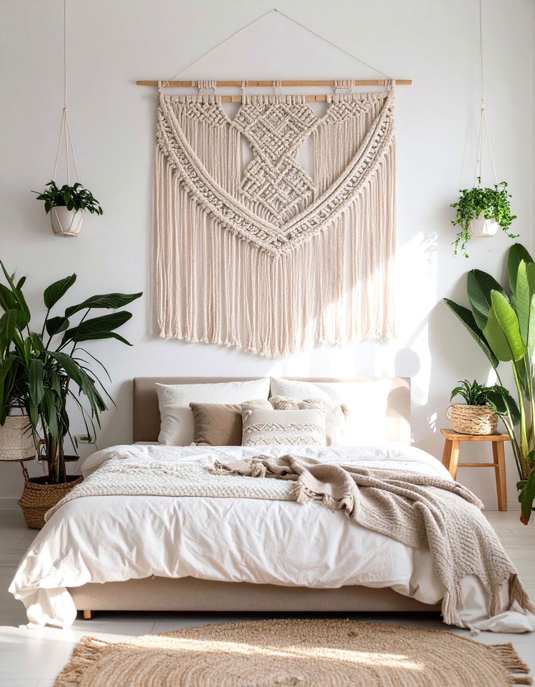 A Serene Woven Textile Hanging - 30 ideas for wall decor