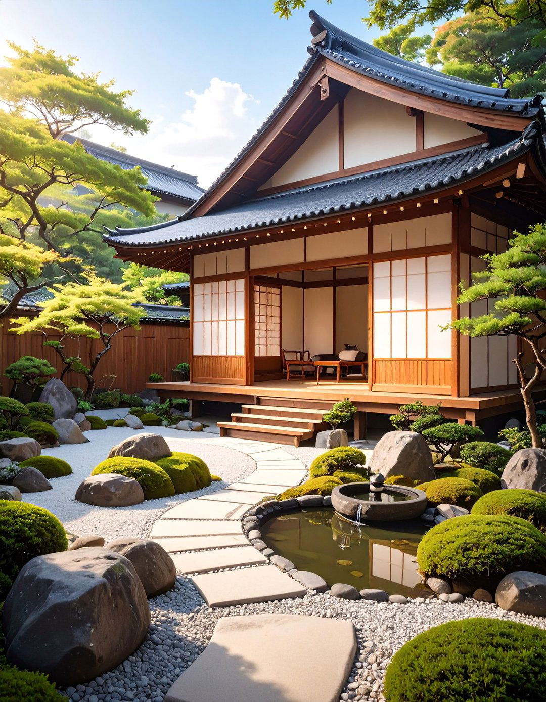 A Serene Zen Garden Teahouse - 30 backyard shade ideas