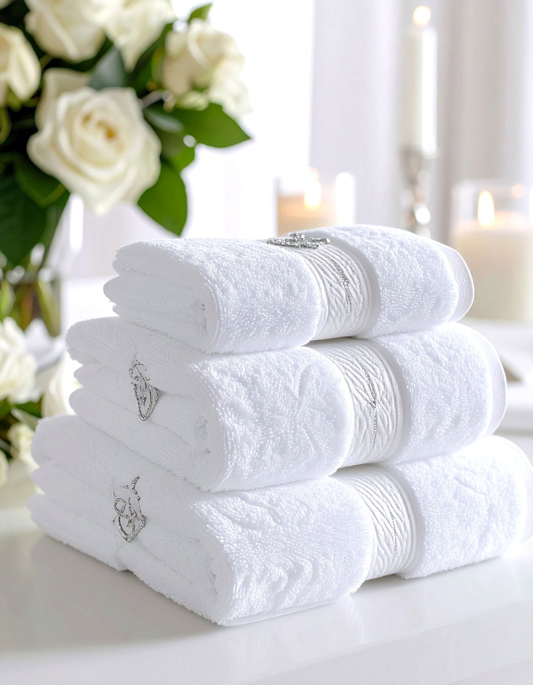 A Set of Monogrammed Bath and Hand Towels - 30 gift ideas for bridal shower