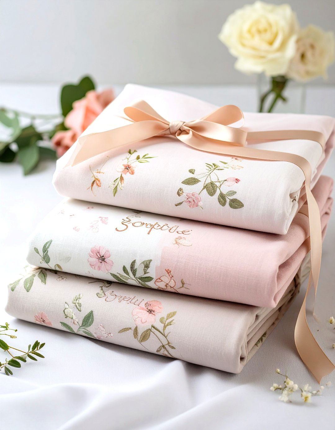 A Set of Personalised Muslin Swaddles - 30 baby shower presents ideas uk girl