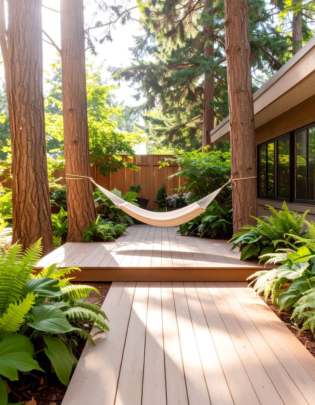 A Shaded Woodland Retreat Patio - 30 backyard patio designs