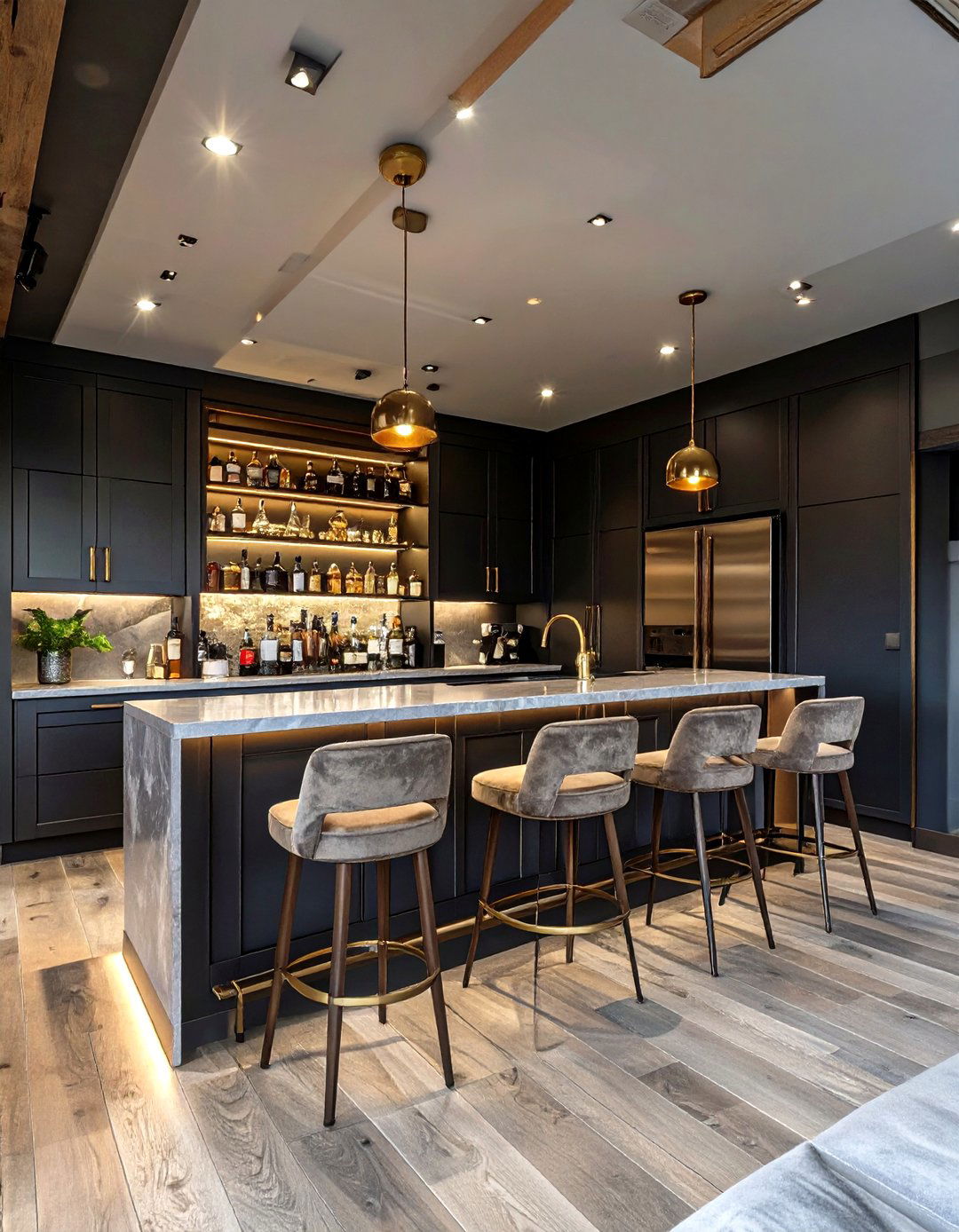 A Side Return Home Bar and Lounge - 30 garage extension ideas