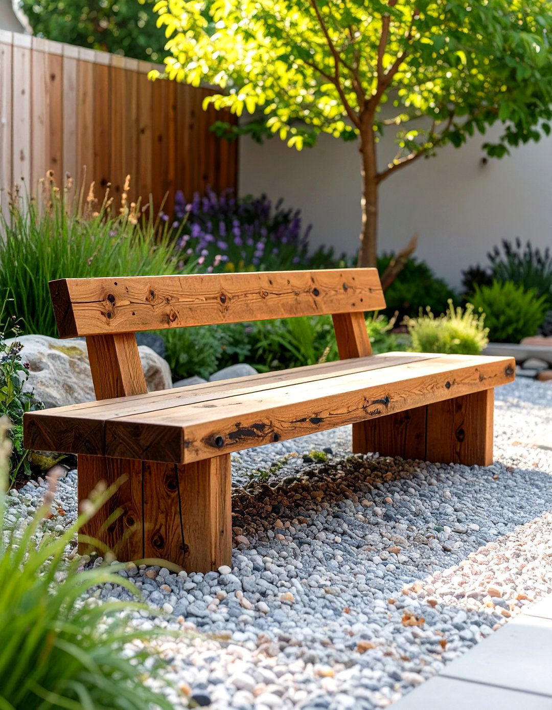 A Simple Backless Outdoor Bench - 30 small patio furniture ideas