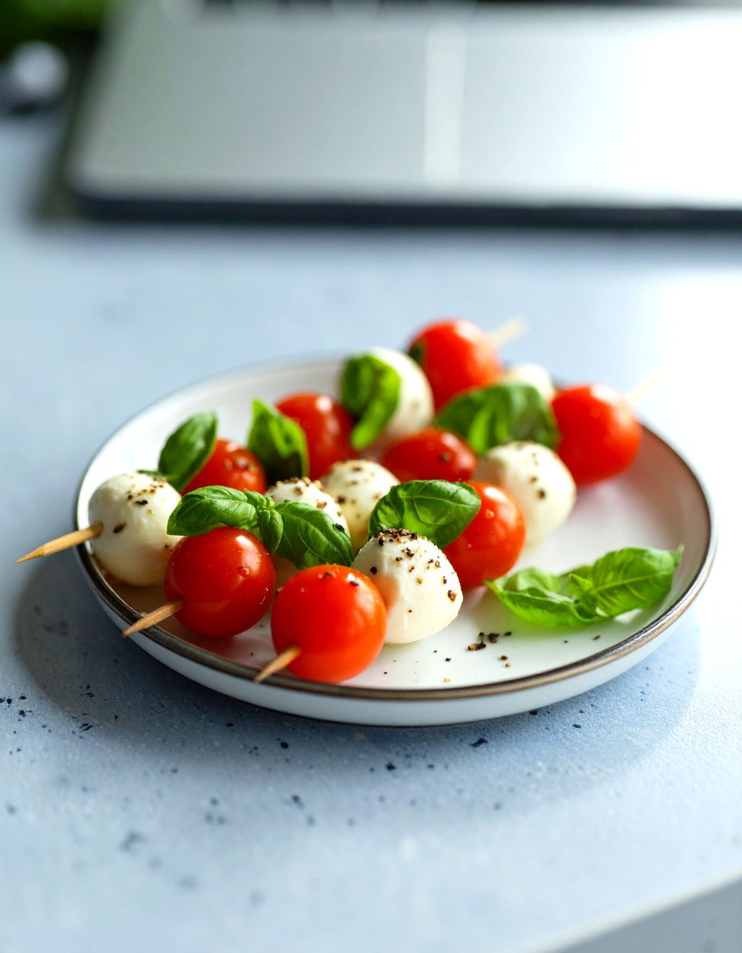 A Simple Caprese Salad Skewer - 30 office lunch ideas