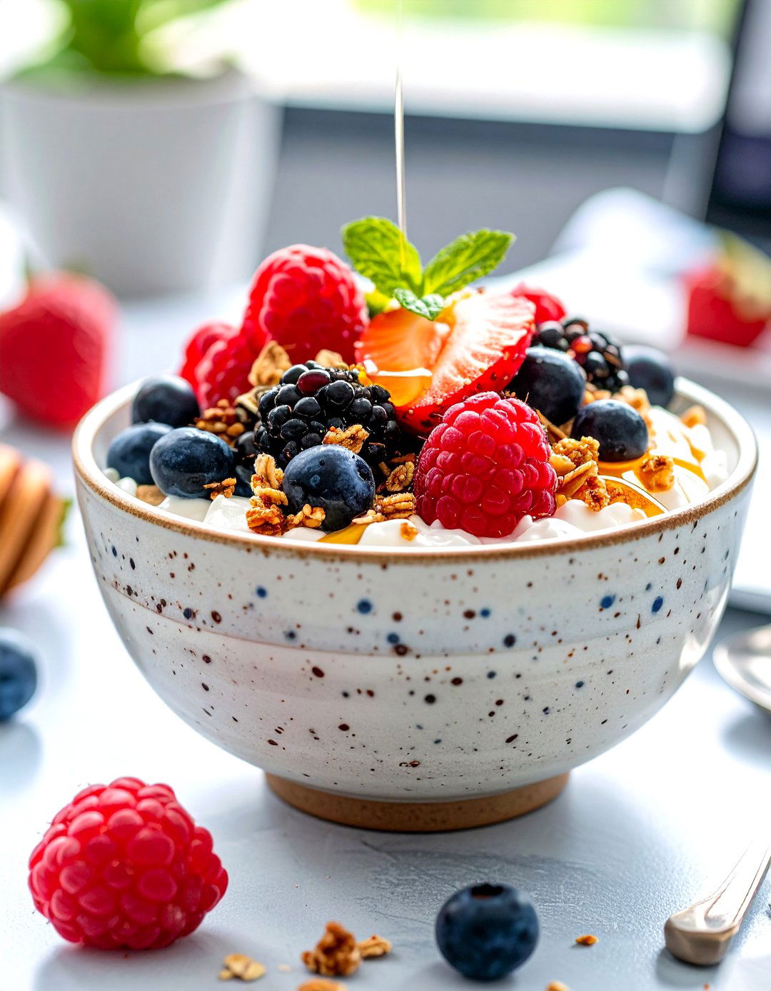 A Simple Cottage Cheese Bowl - 30 office lunch ideas