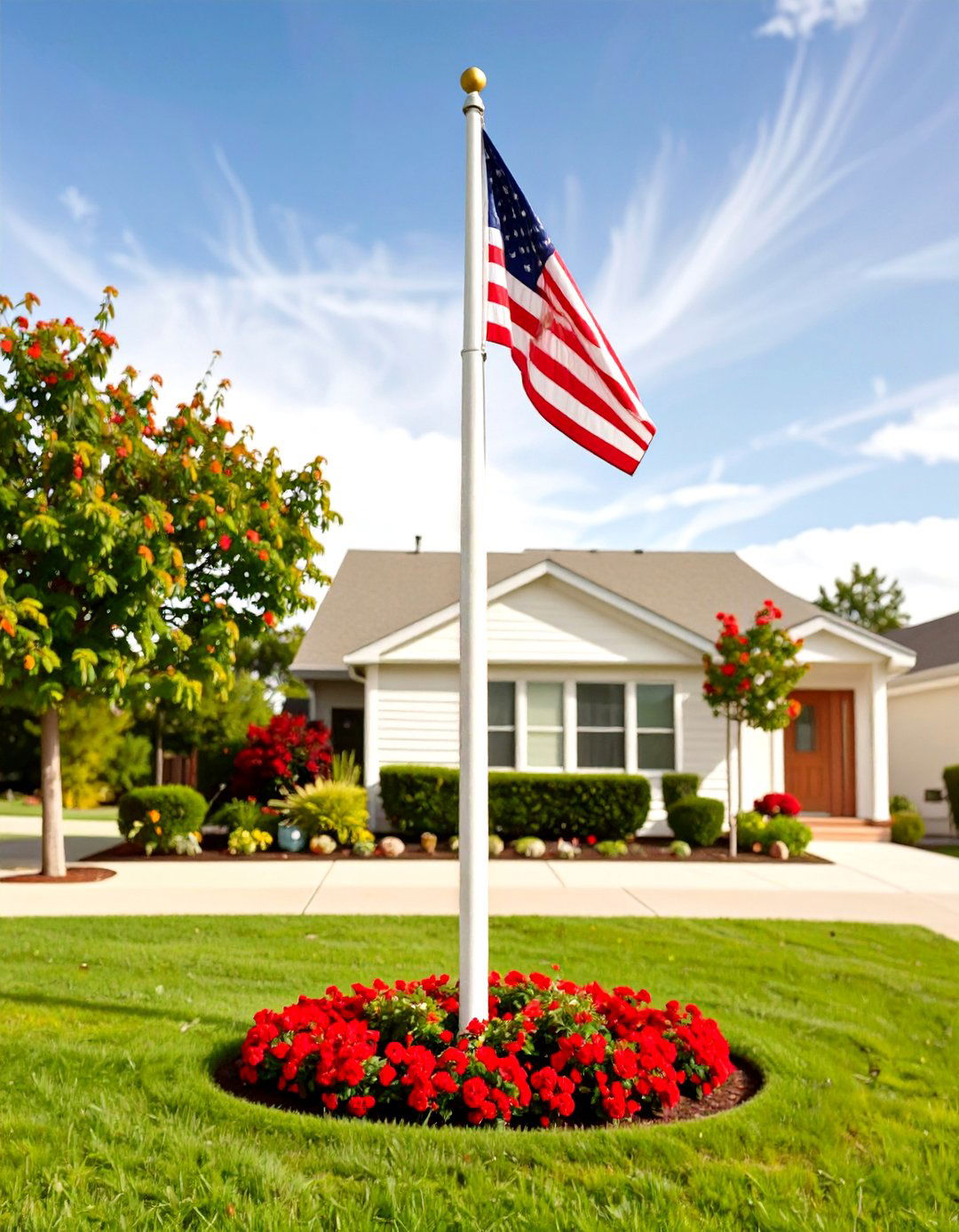 A Simple Flagpole - 30 simple front yard landscaping ideas