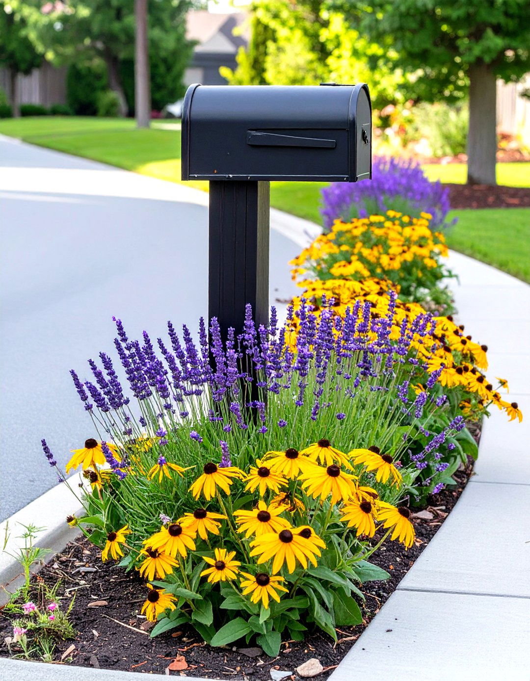 A Simple Mailbox Garden - 30 small area cheap simple front yard landscaping ideas