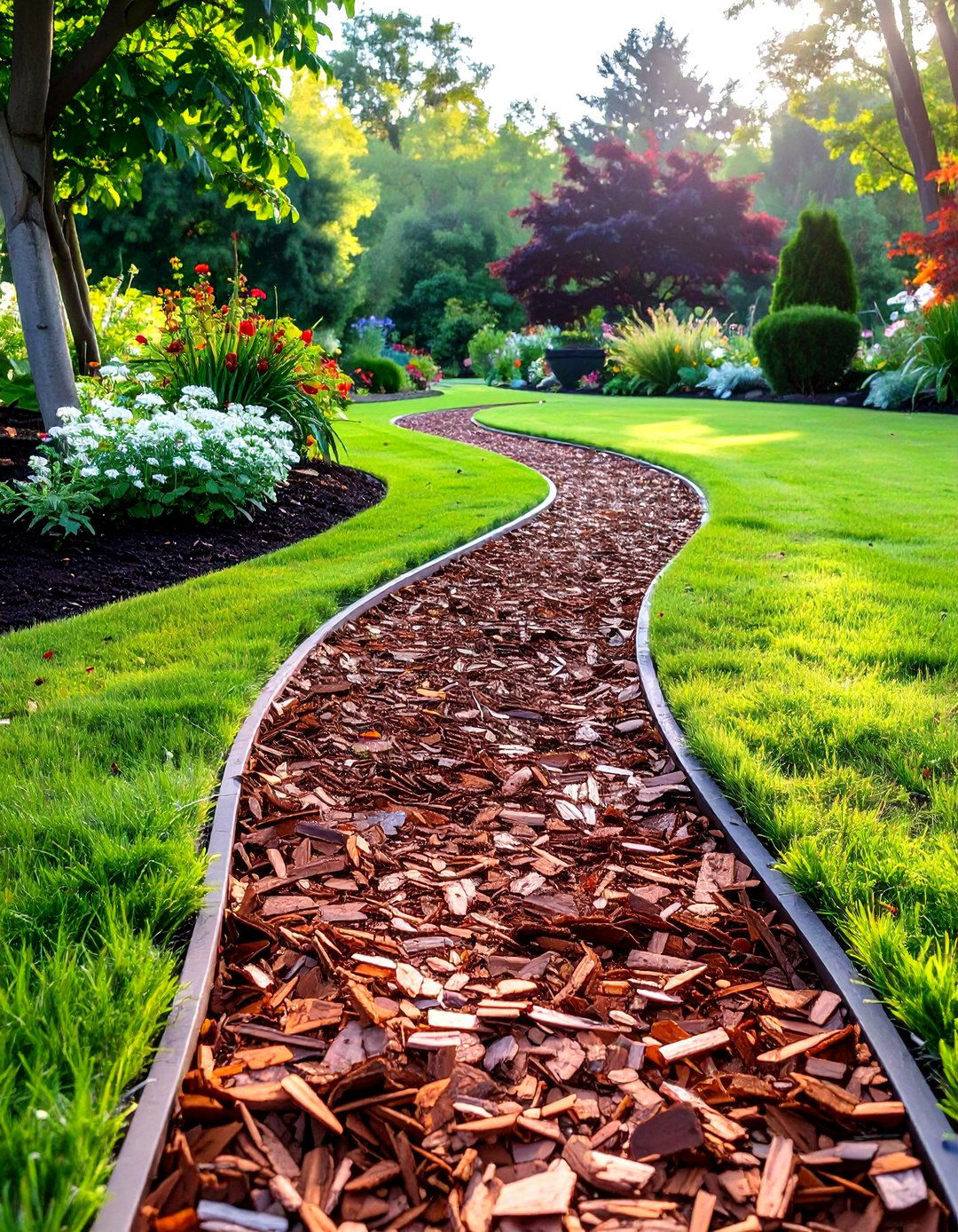 A Simple Mulch Pathway - 30 simple garden ideas