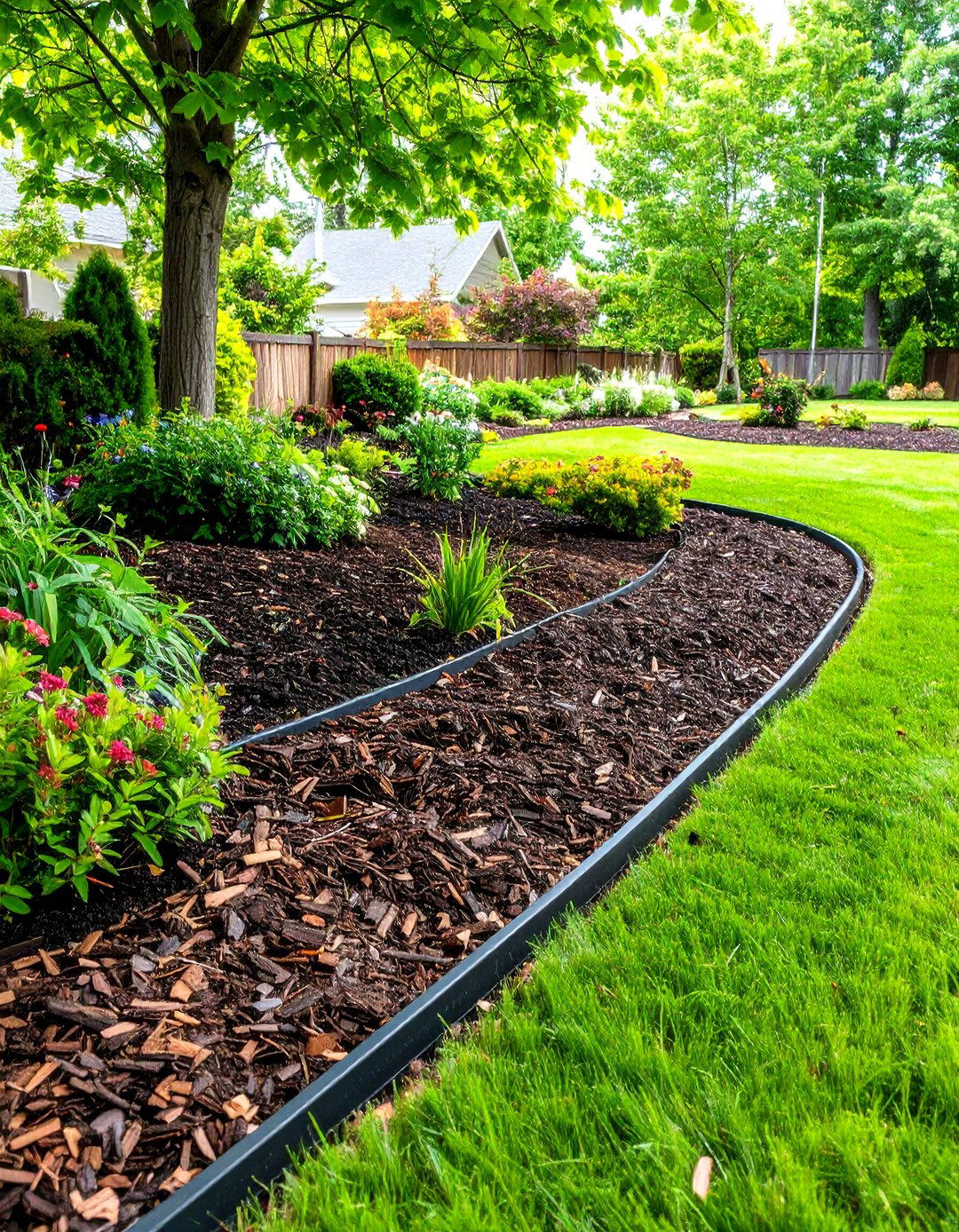 A Simple Mulch and Edging Makeover - 30 front yard landscaping ideas on a budget