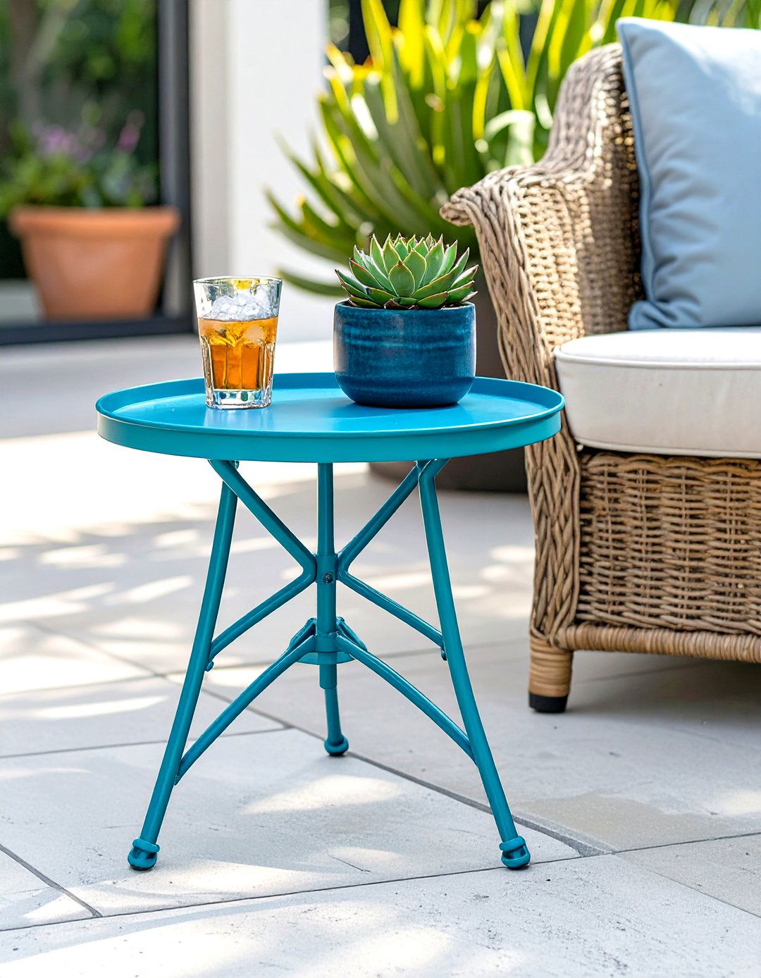A Simple Patio Side Table - 30 simple patio ideas