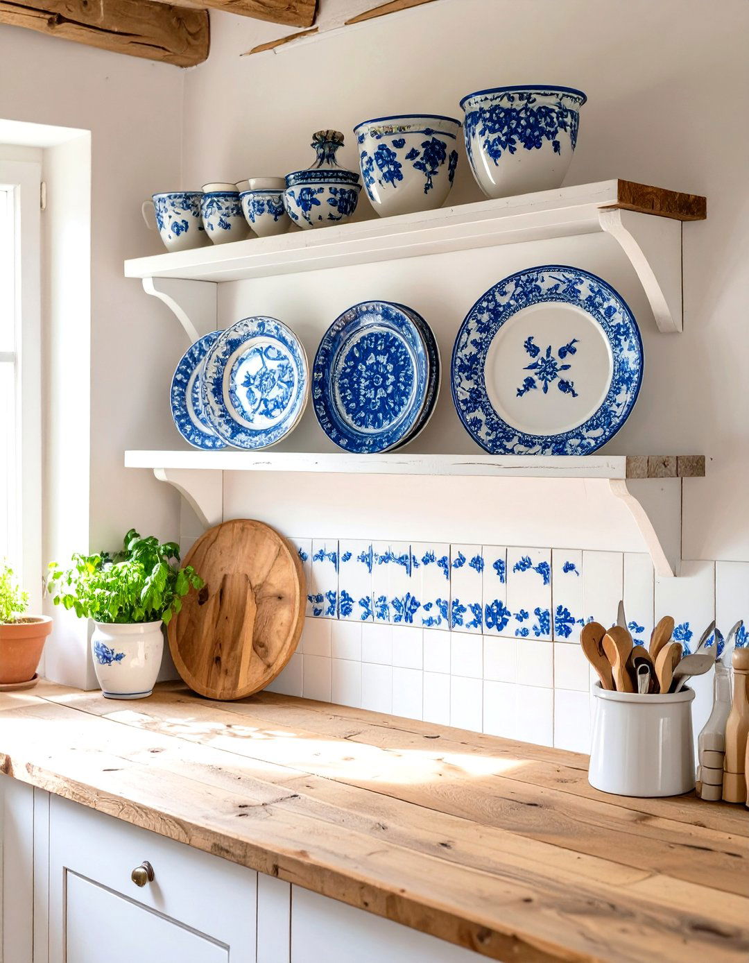A Simple Plate Rack - 30 small rustic kitchen ideas