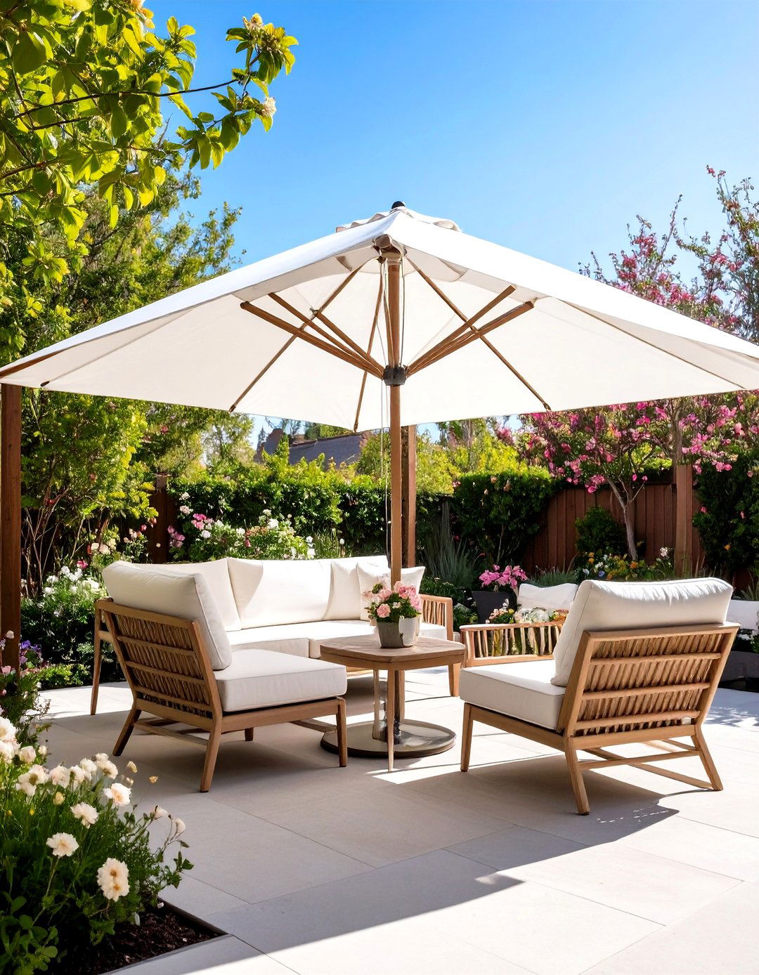 A Simple Shade Sail Retreat - 30 diy patio ideas on a budget