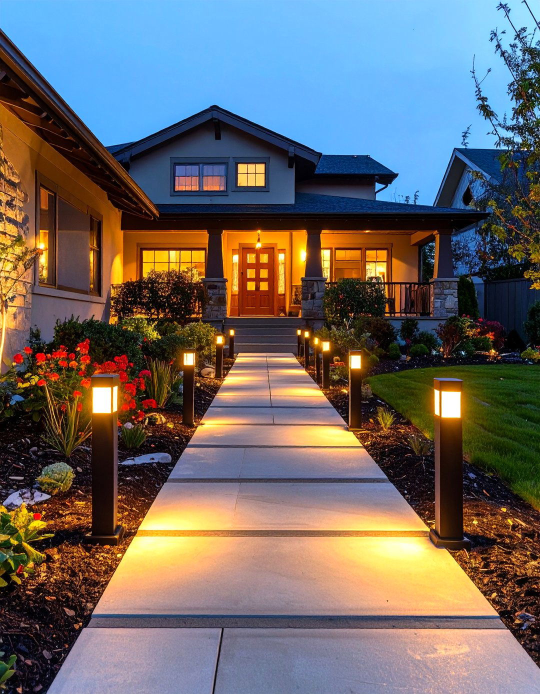 A Simple Solar Lighting Scheme - 30 front lawn cheap simple front yard landscaping ideas