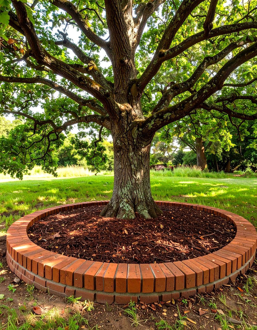 A Simple Tree Ring Bed - 30 cheap landscaping ideas