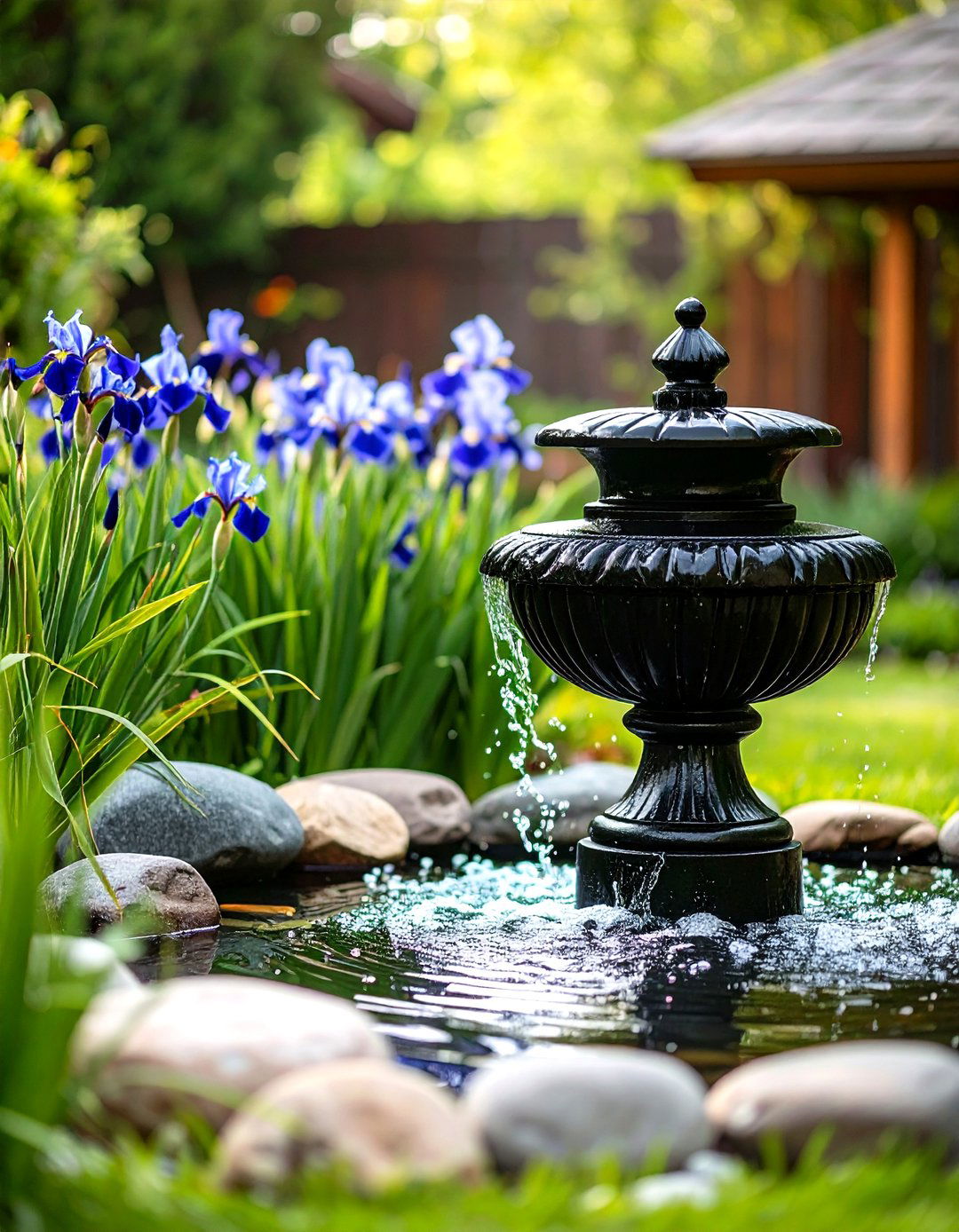 A Simple Water Feature Focus - 30 easy landscaping ideas