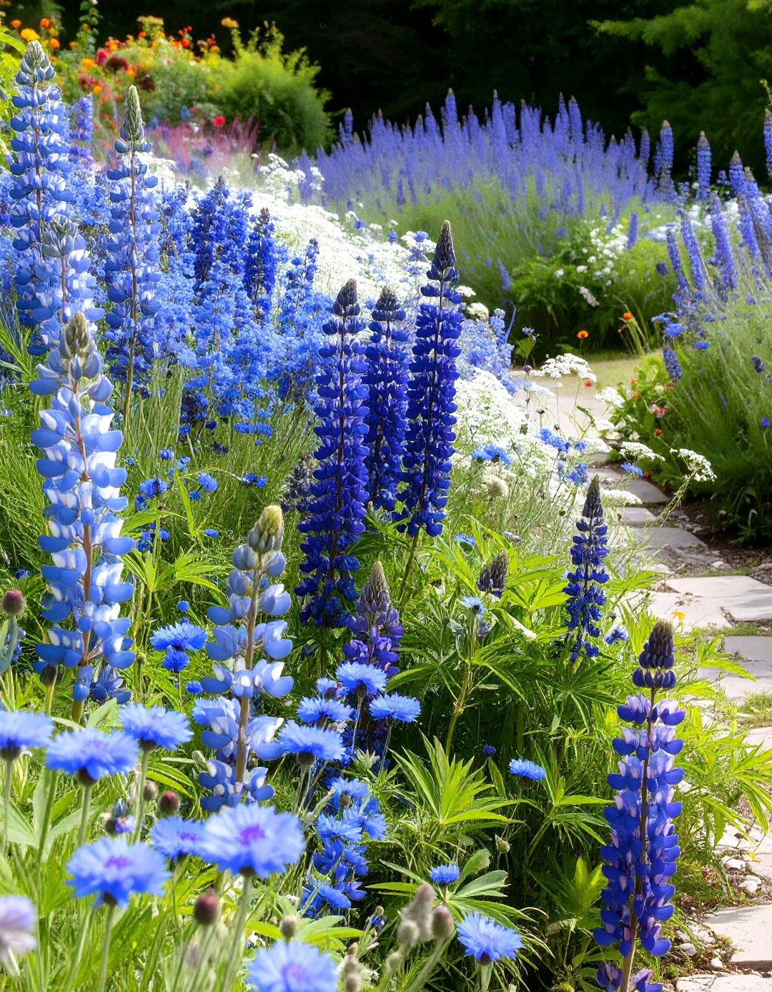 A Single Color Themed Wildflower Garden - 30 wildflower garden ideas