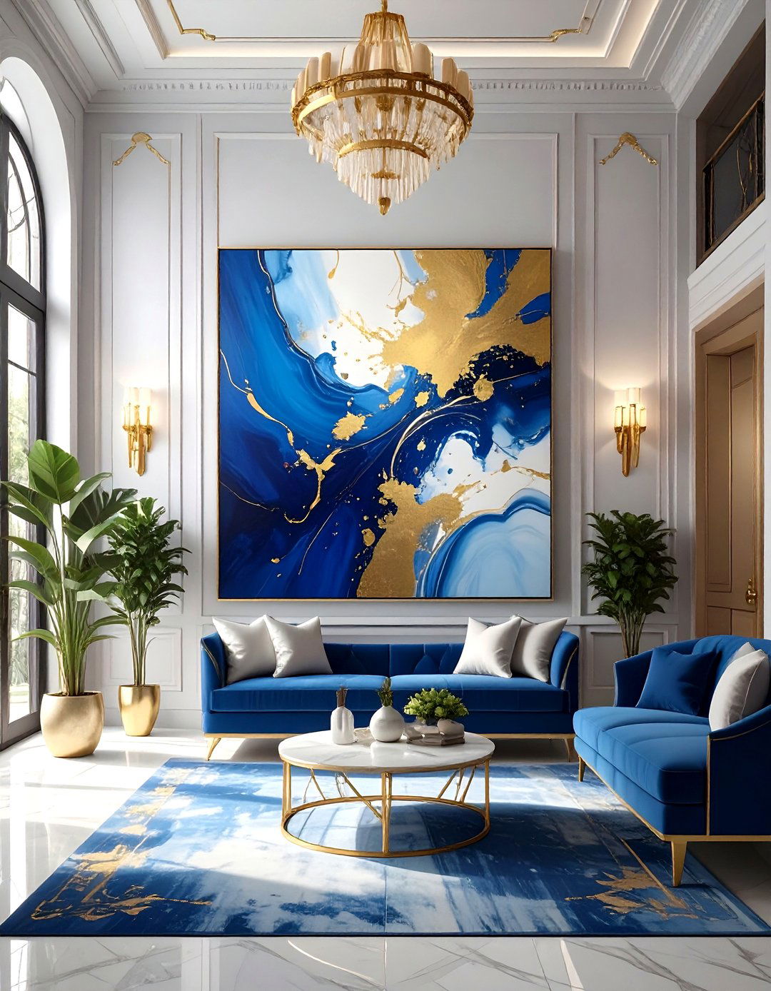 A Single Piece of Large Scale Art - 30 small entryway design ideas