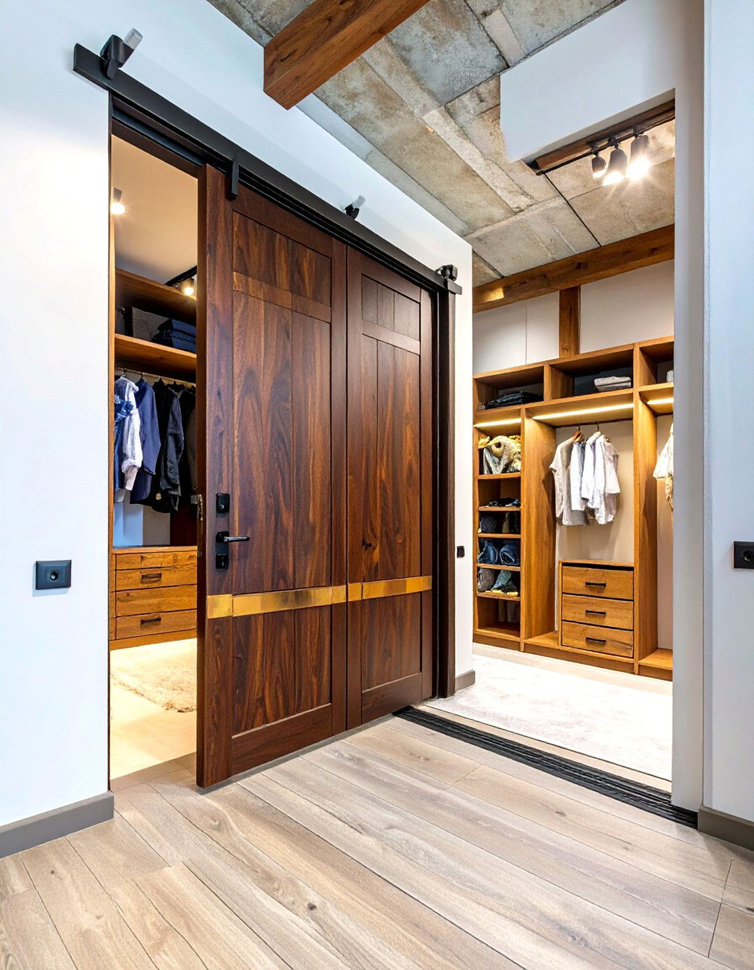 A Single Pivoting Panel - 30 alternative to closet door ideas