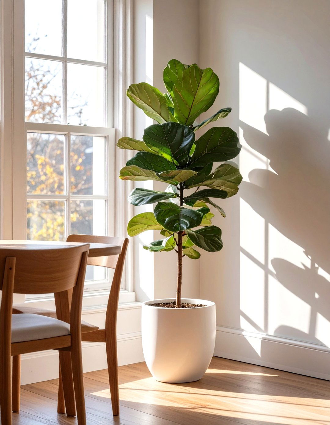 A Single Potted Plant or Tree - 30 simple dining room ideas