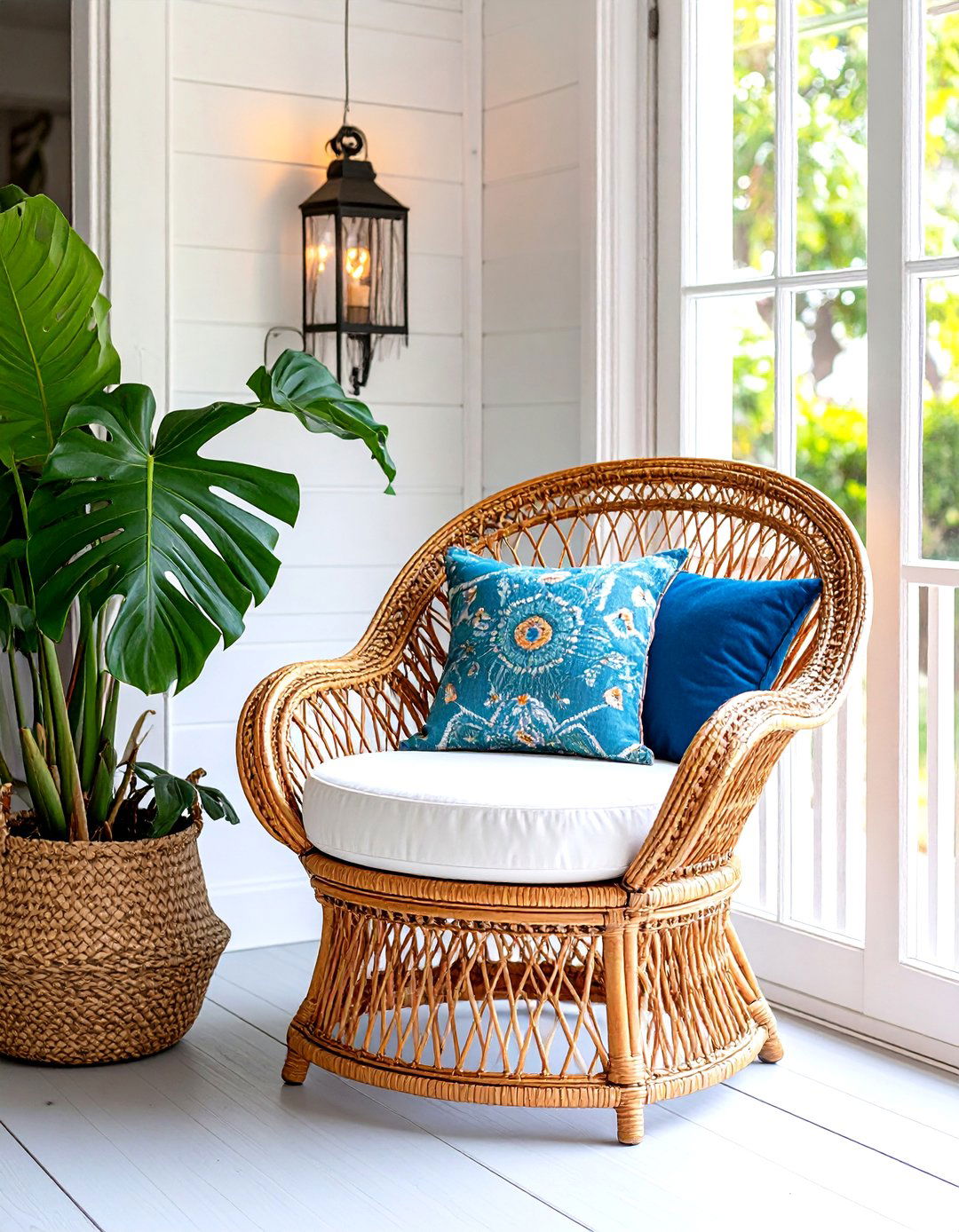 A Single Statement Accent Chair - 30 porch furniture ideas