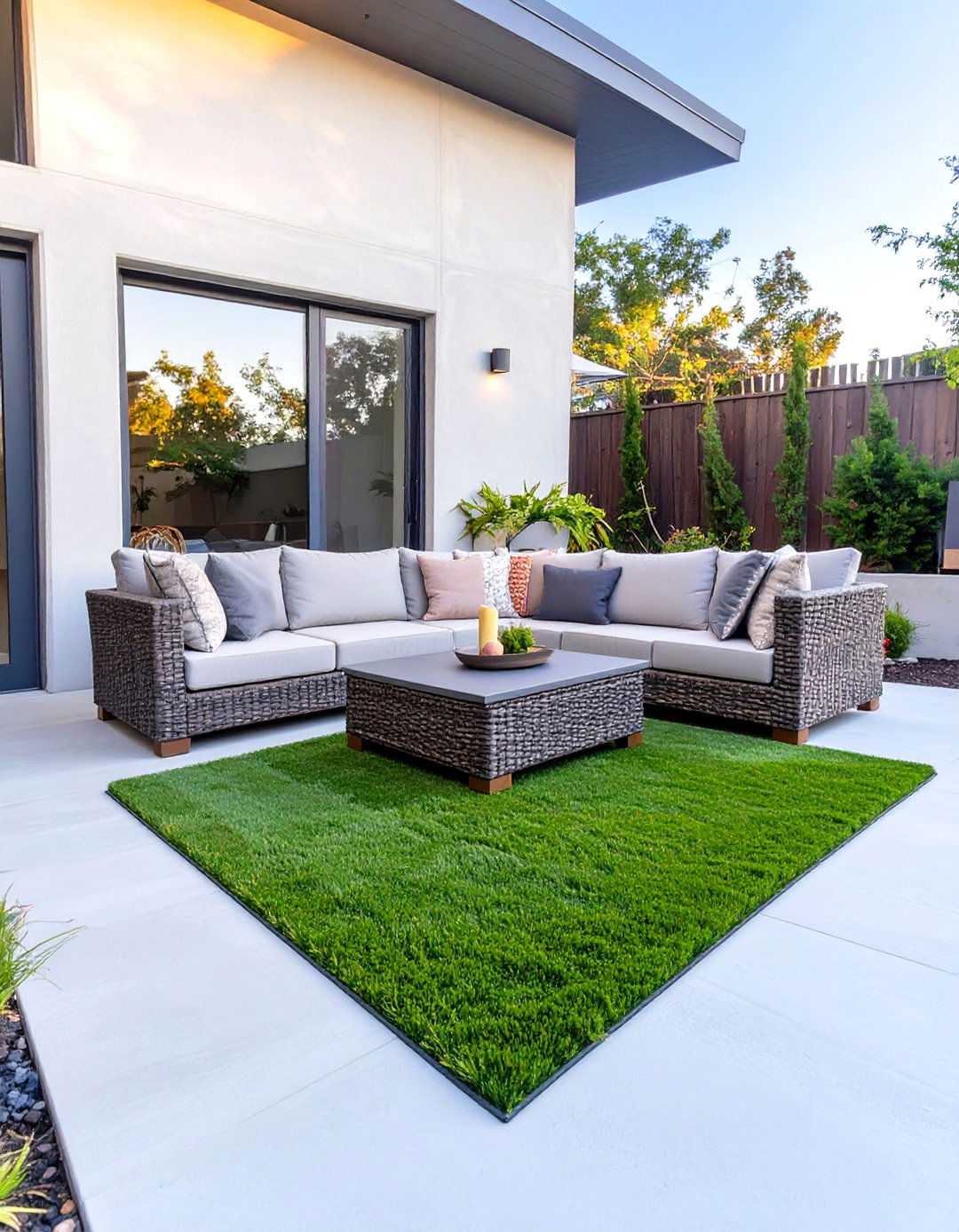Turf Rug Ideas 30 Small Backyard Turf Ideas for Low-Maintenance Lawns - We Love Home Blog