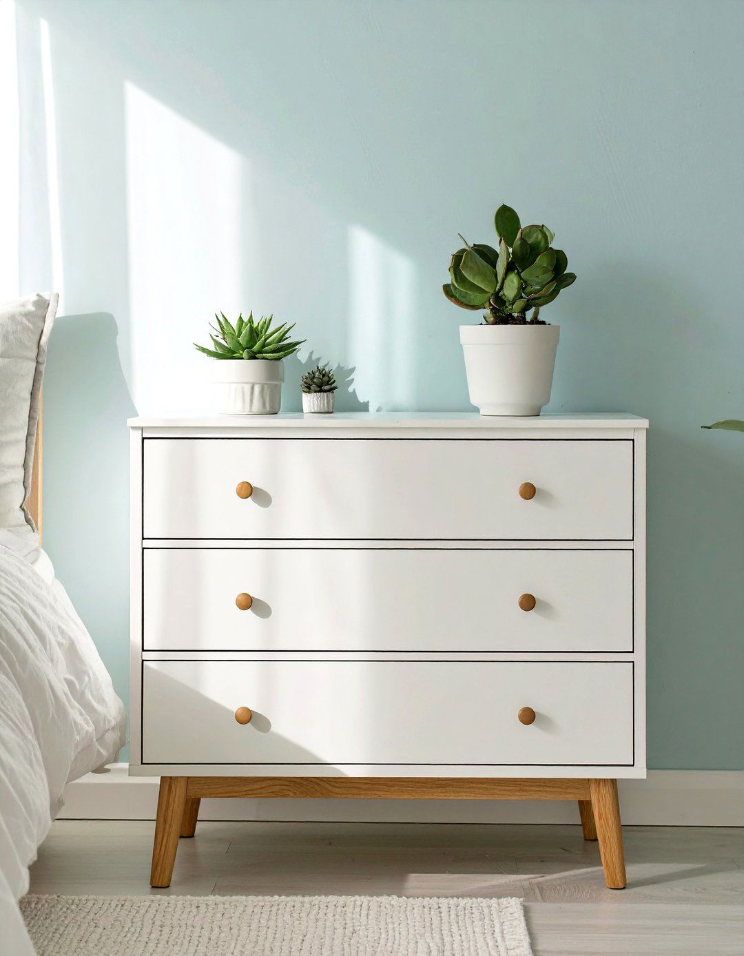 A Single Uncluttered Dresser - 30 simple bedroom ideas