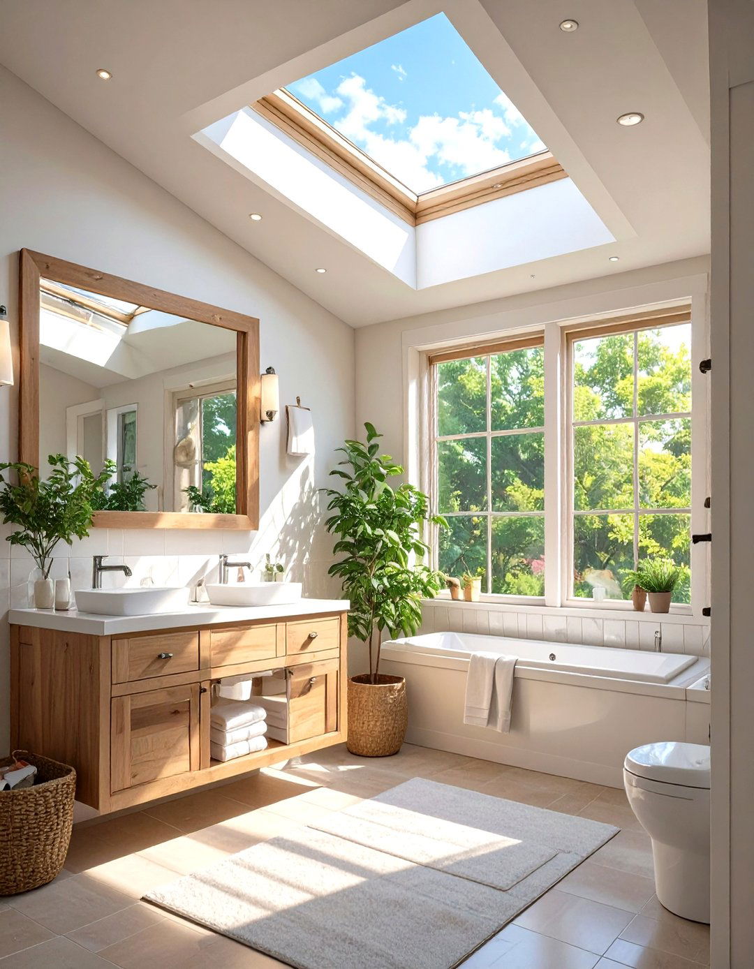 A Skylight for Natural Light - 30 very small small half bathroom ideas