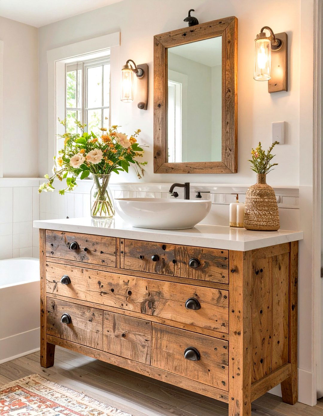 A Skylight for a Sun Drenched Bathroom - 30 farmhouse rustic bathroom ideas